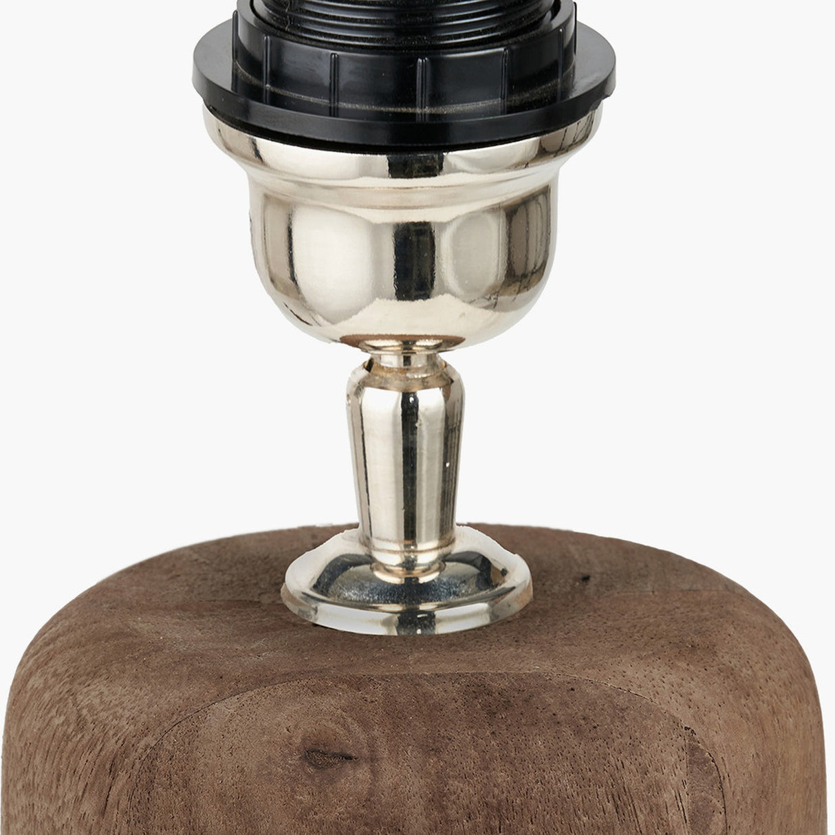 Inaya Tapered Wood Table Lamp with Pistachio Green Linen Shade - 55cm