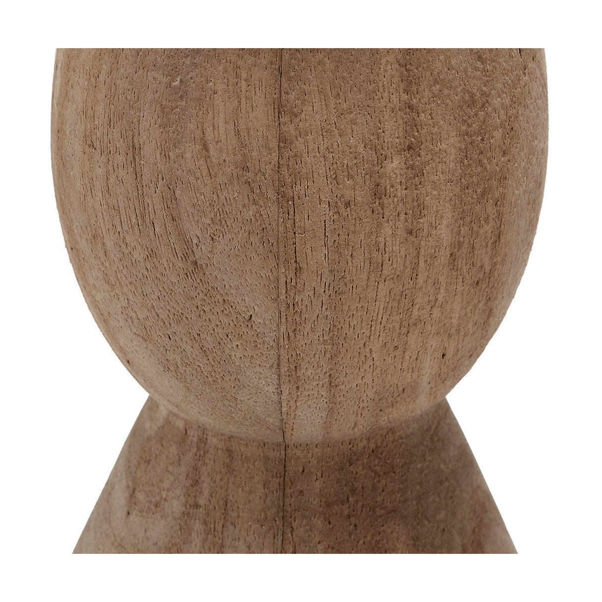 Ayra Natural Large Wood Table Lamp with White Handloom Cylinder Shade