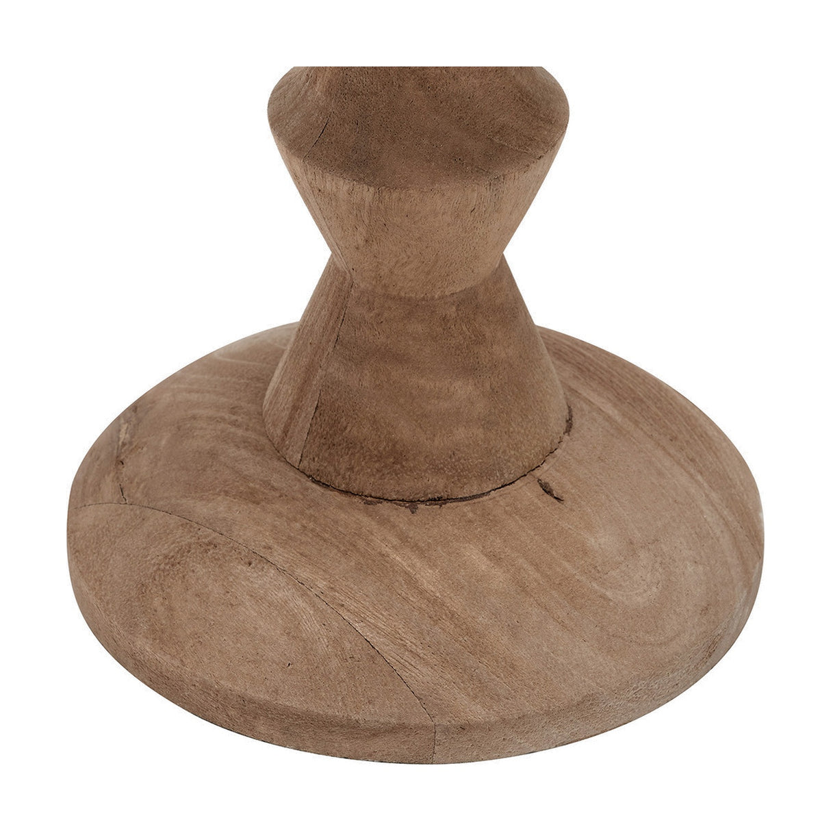 Ayra Natural Large Wood Table Lamp with White Handloom Cylinder Shade