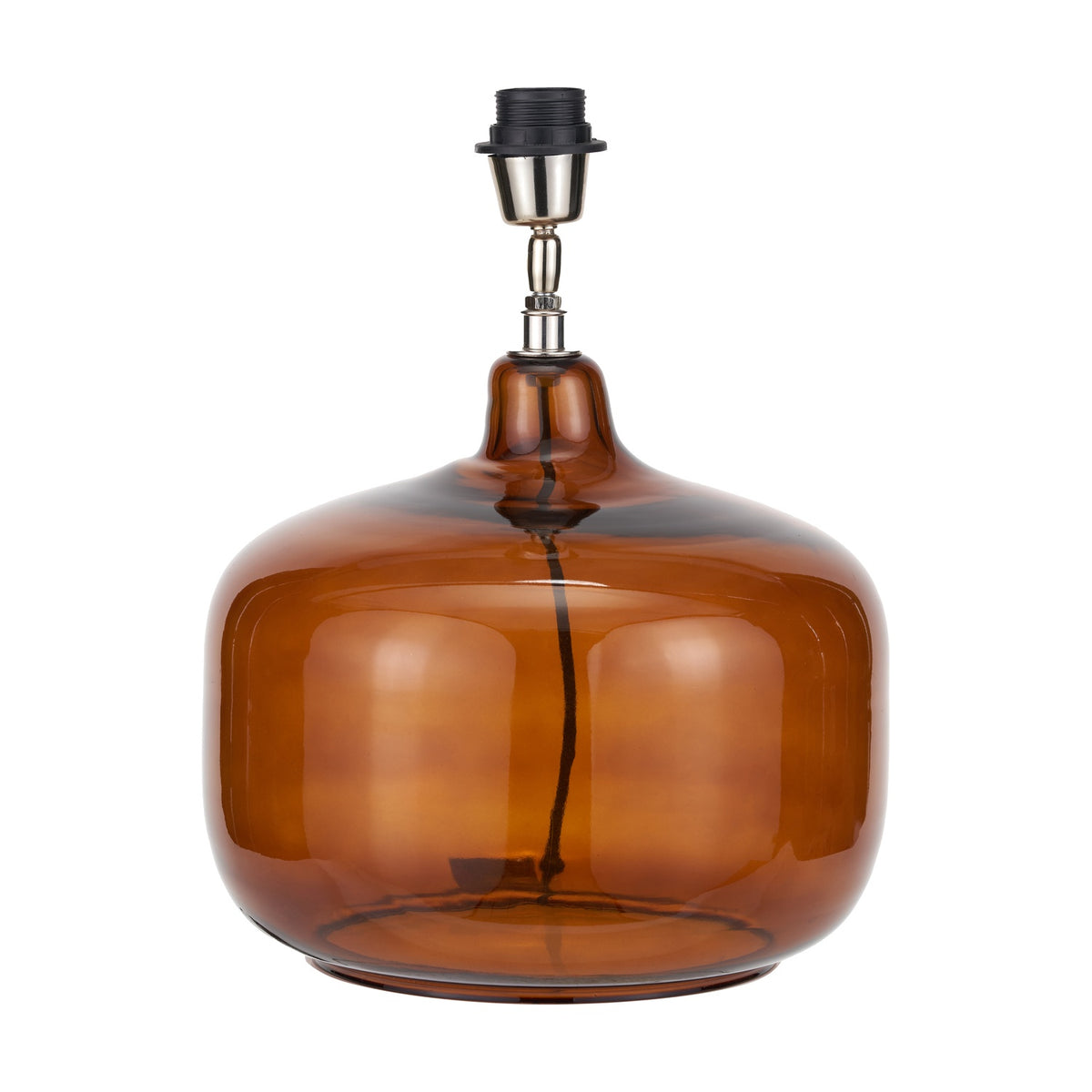Corby Amber Glass Table Lamp Base - 39cm