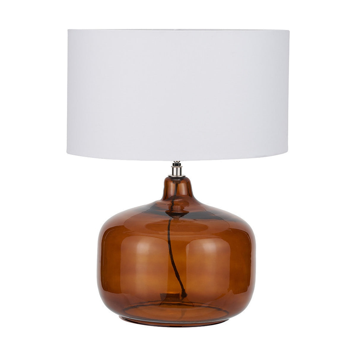 Corby Amber Glass Table Lamp Base - 39cm
