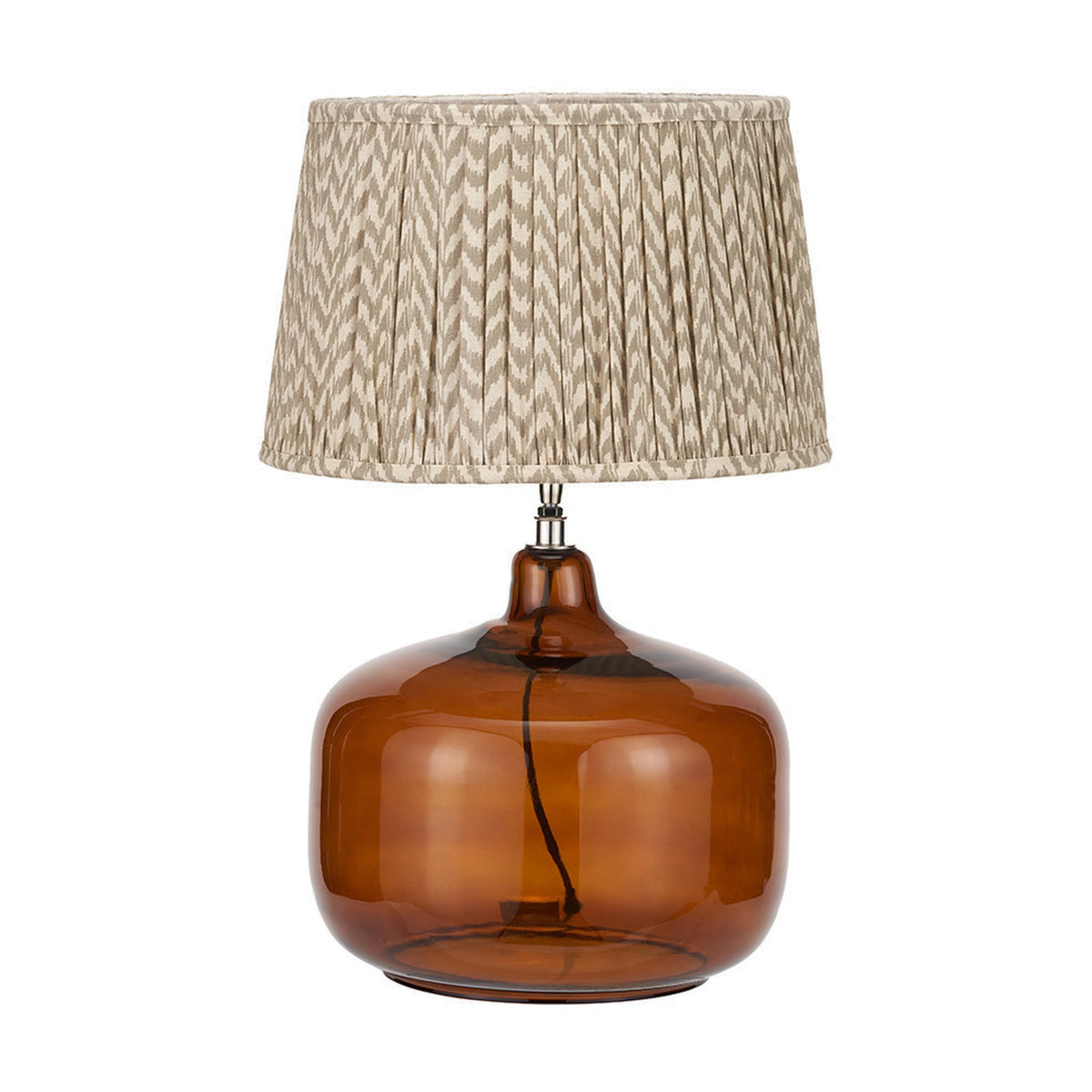 Corby Amber Glass Table Lamp Base - 39cm