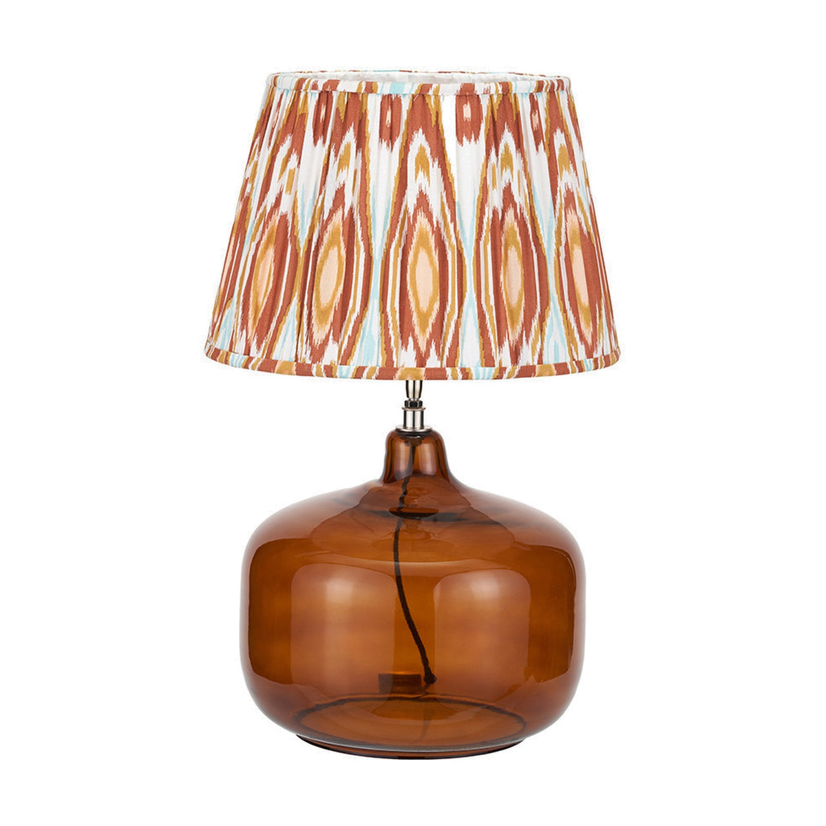 Corby Amber Glass Table Lamp Base - 39cm