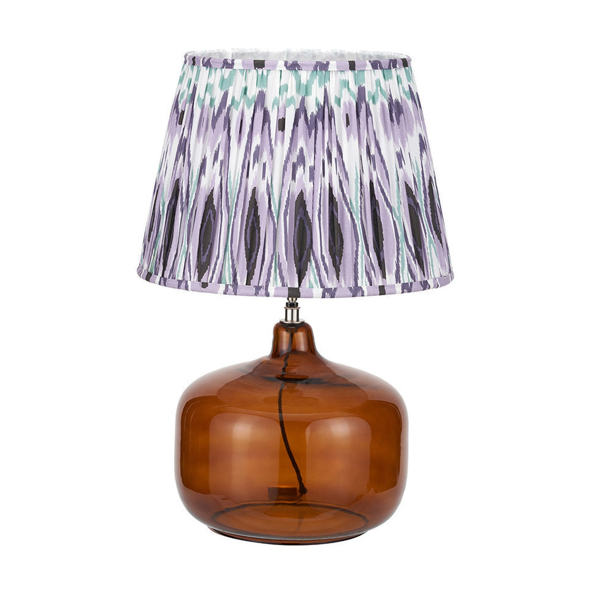 Corby Amber Glass Table Lamp Base - 39cm