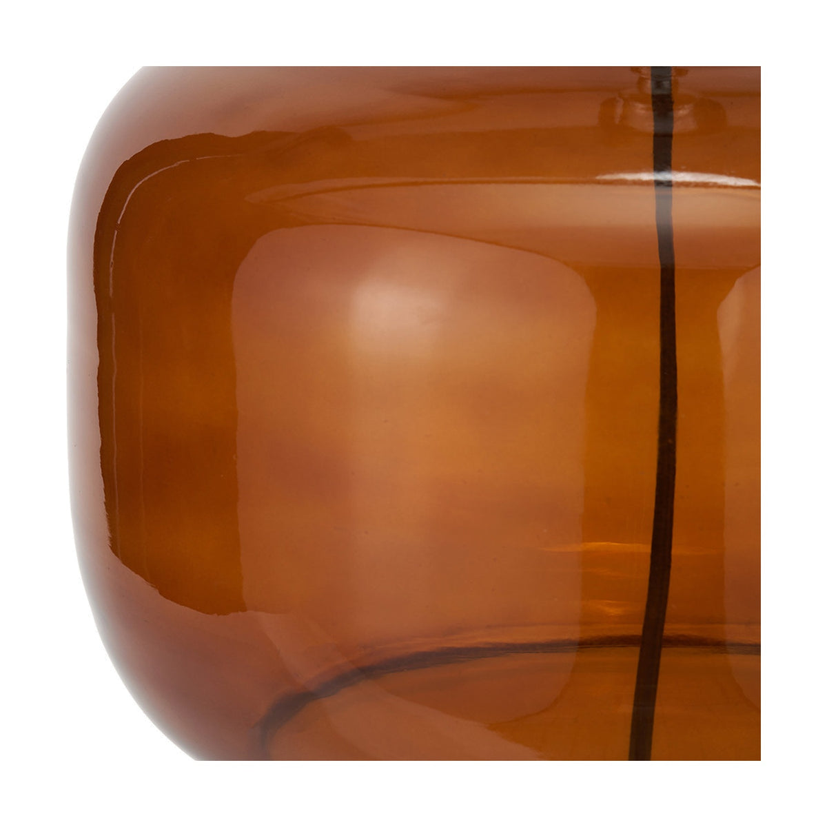 Corby Amber Glass Table Lamp Base - 39cm