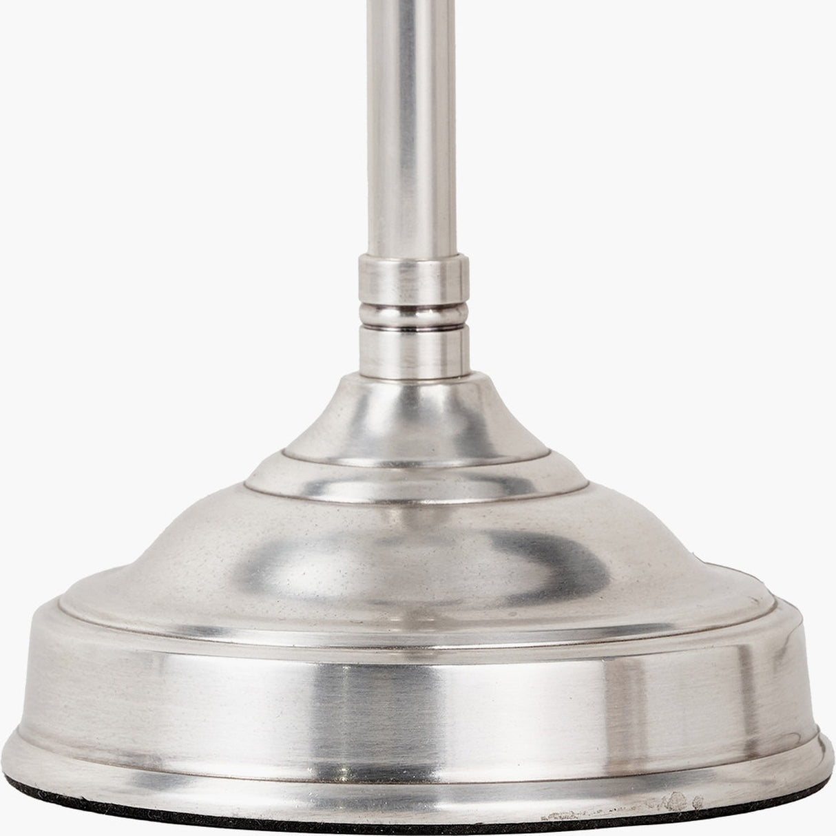 Auden Silver Metal Stick Table Lamp with Mulberry Red Shade - 49cm