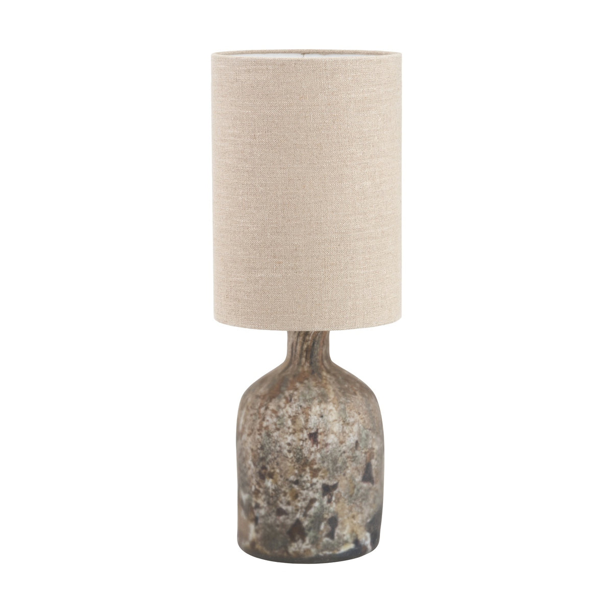 Palmino Brown Organic Glass Bottle Table Lamp - 62cm