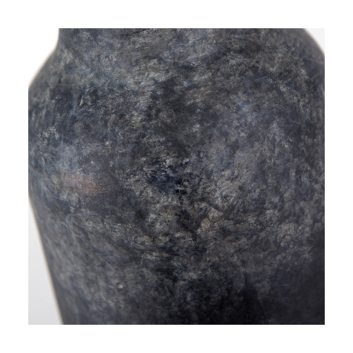 Vulcan Textured Grey Stoneware Table Lamp with White Linen Shade