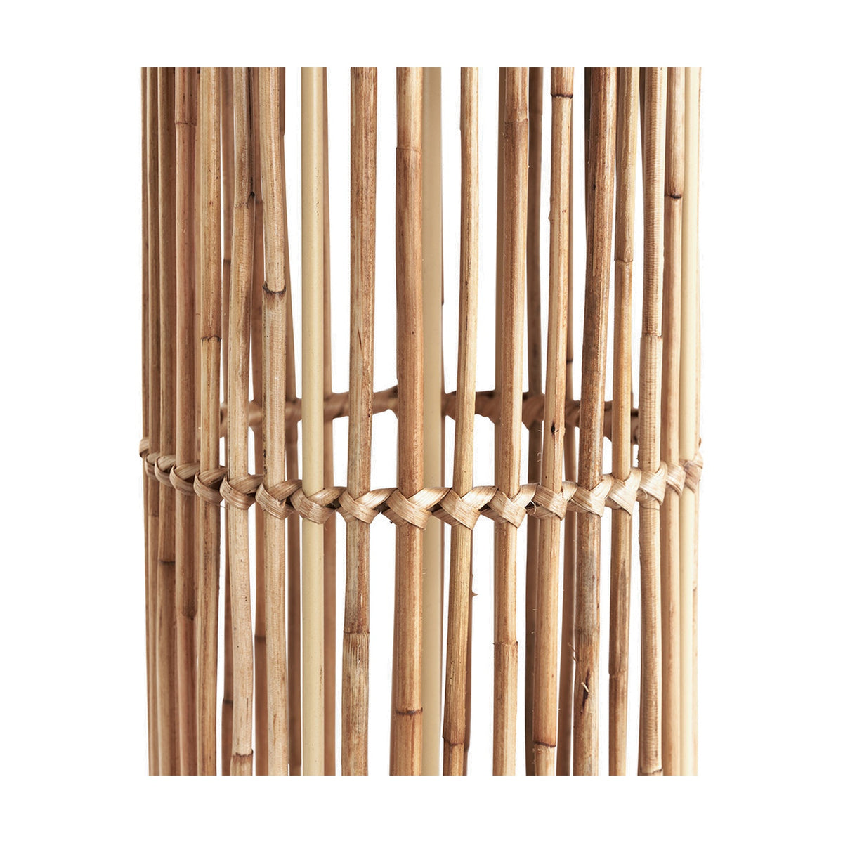 Sorbus Natural Ribbed Tall Table Lamp - 51cm