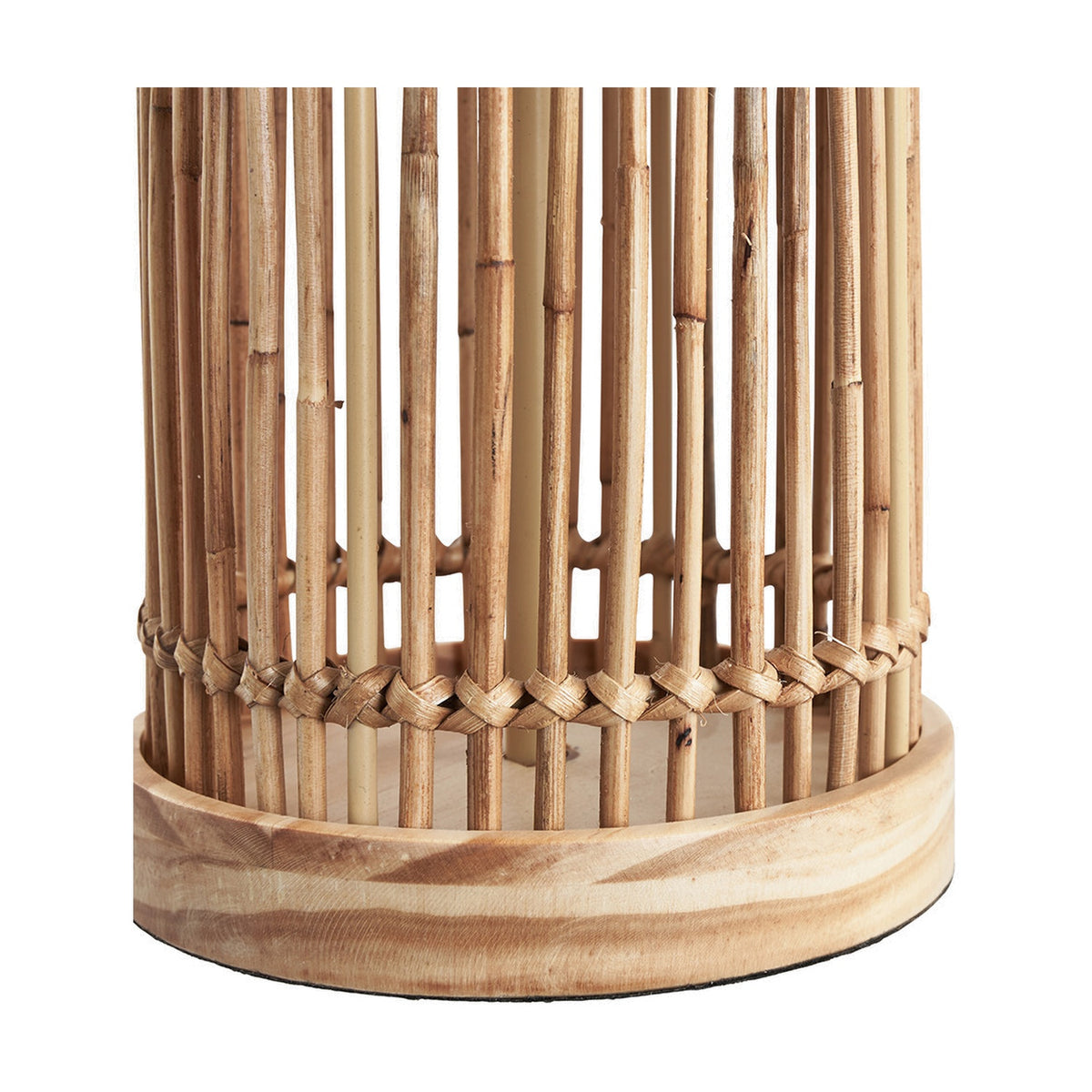 Sorbus Natural Ribbed Tall Table Lamp - 51cm