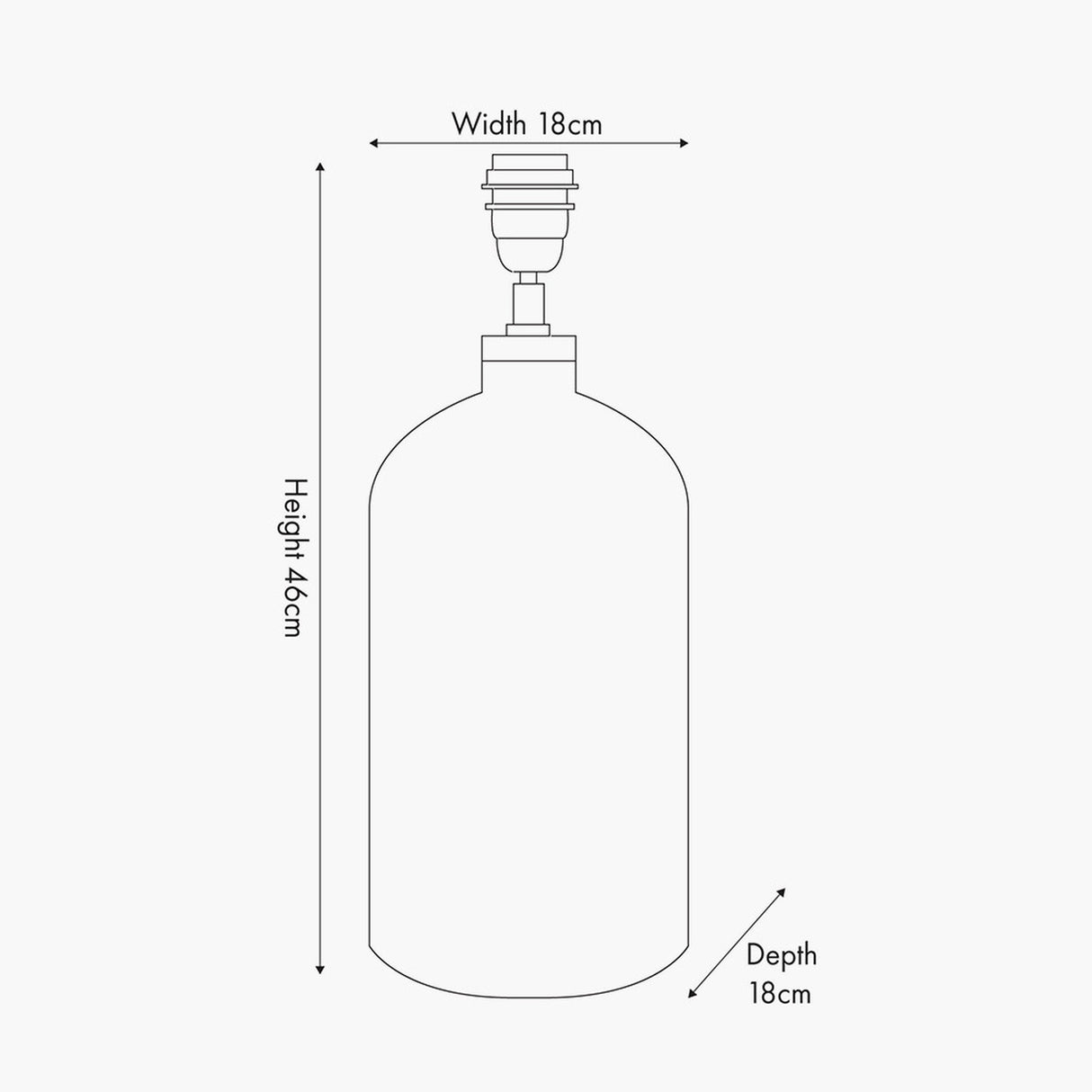 Ophelia Grey Bubble Glass Table Lamp Base - 46cm