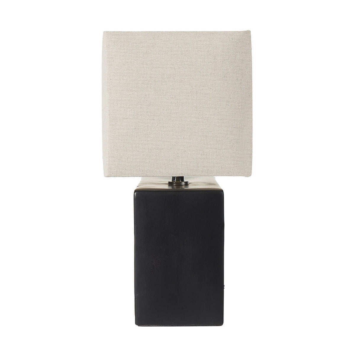 Block Black Ceramic Rectangular Table Lamp - 35cm