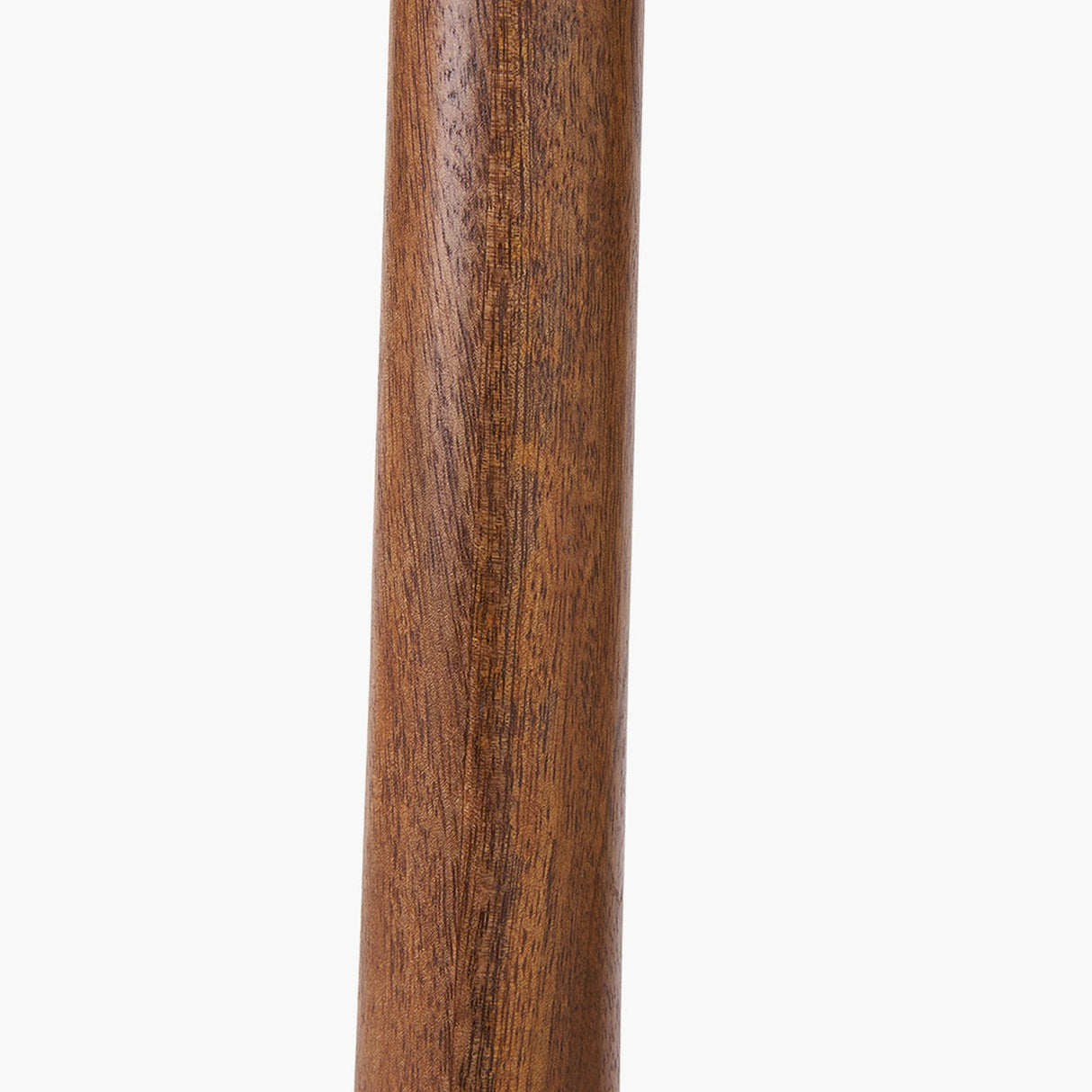 Toma Oiled Wood Tall Neck Table Lamp with White Self Lined Shade
