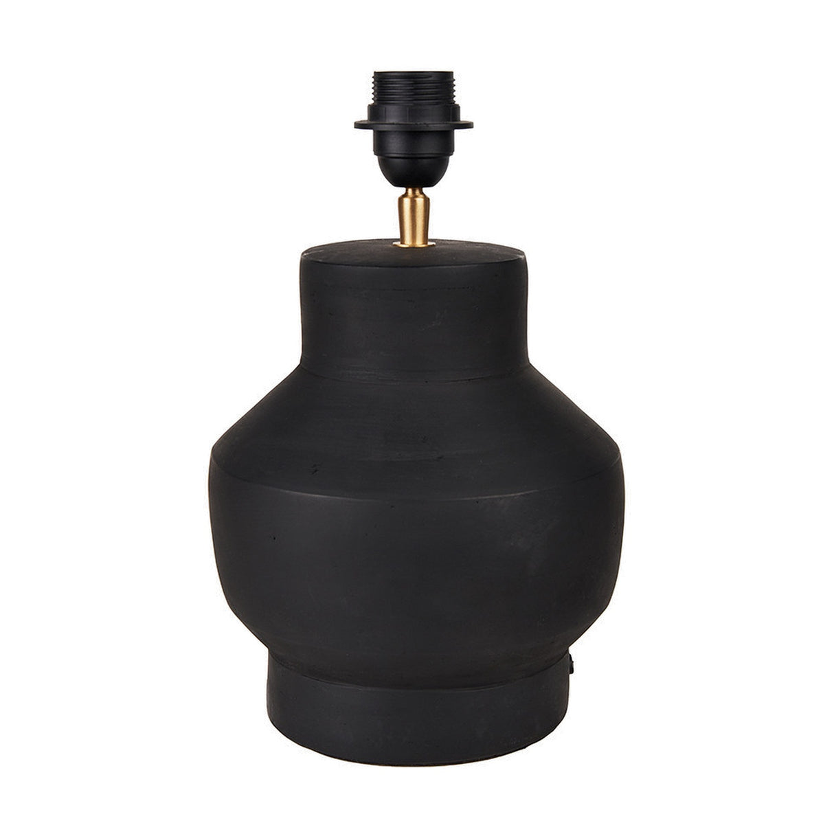 Inna Black Urn Terracotta Table Lamp Base - 33cm