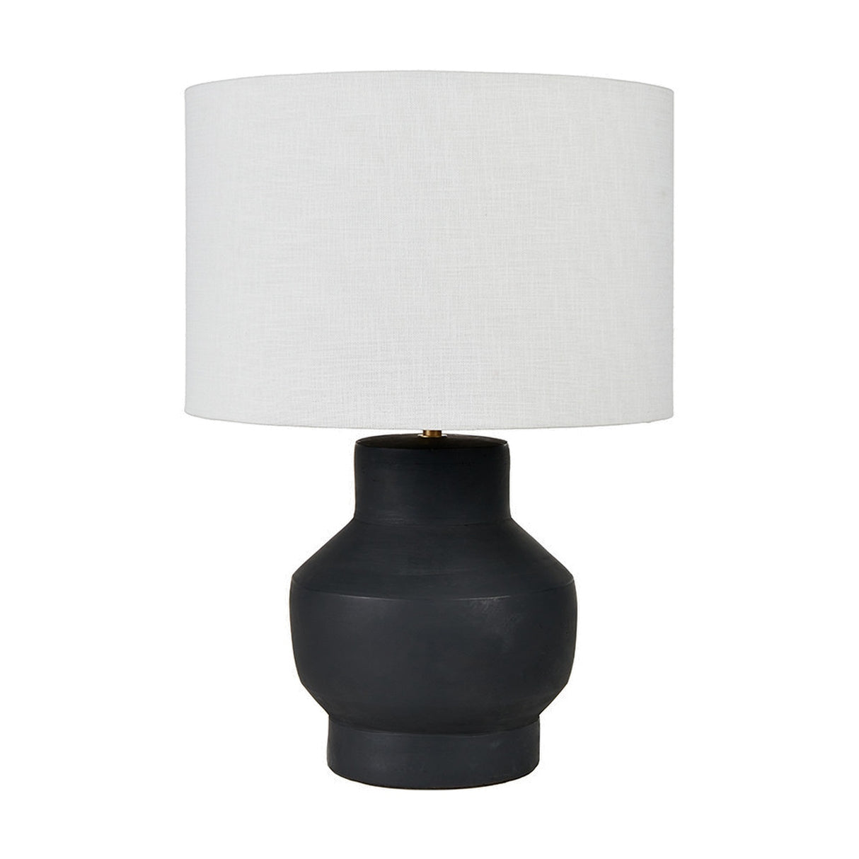 Inna Black Urn Terracotta Table Lamp Base - 33cm
