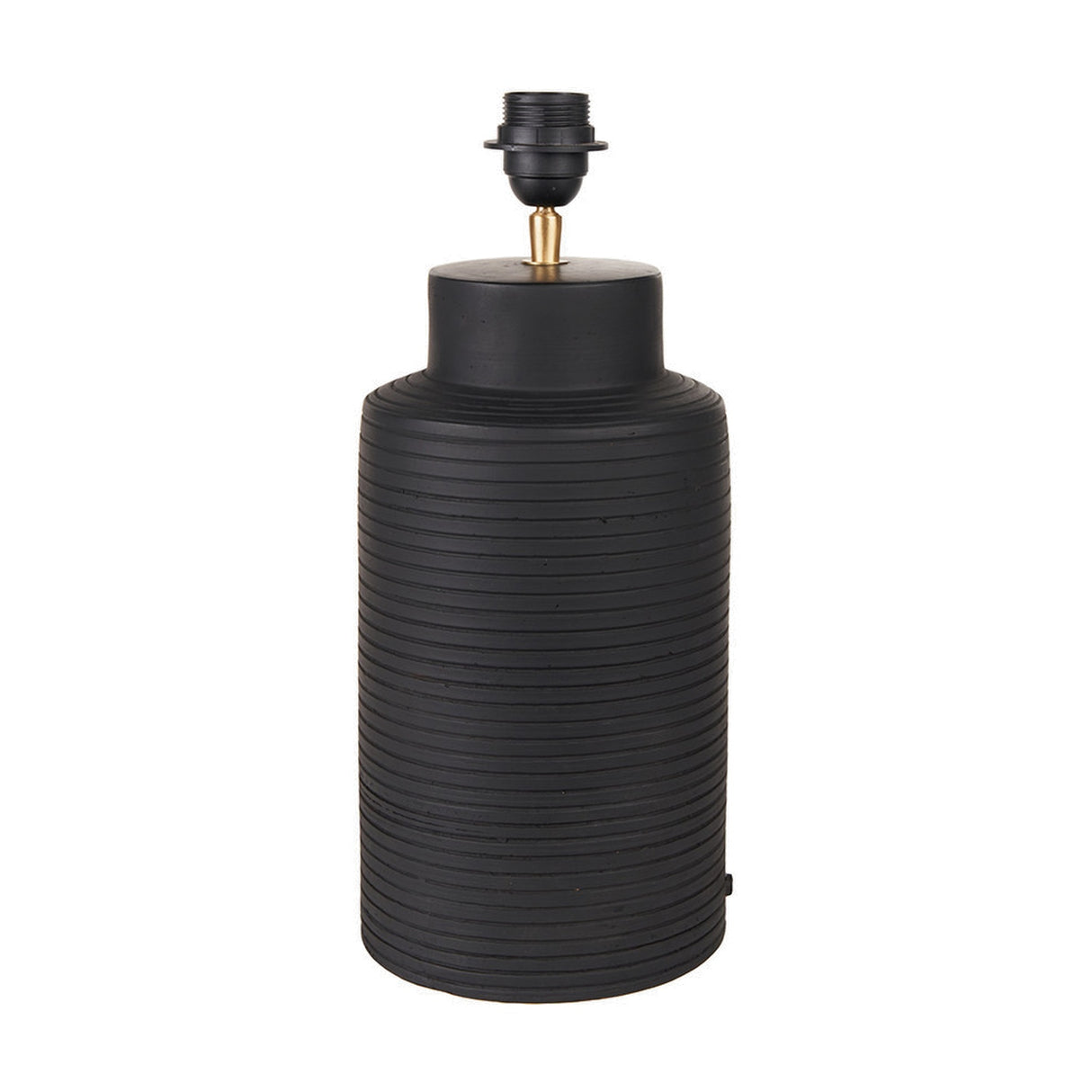 Sierra Black Tall Ribbed Terracotta Table Lamp Base - 41cm