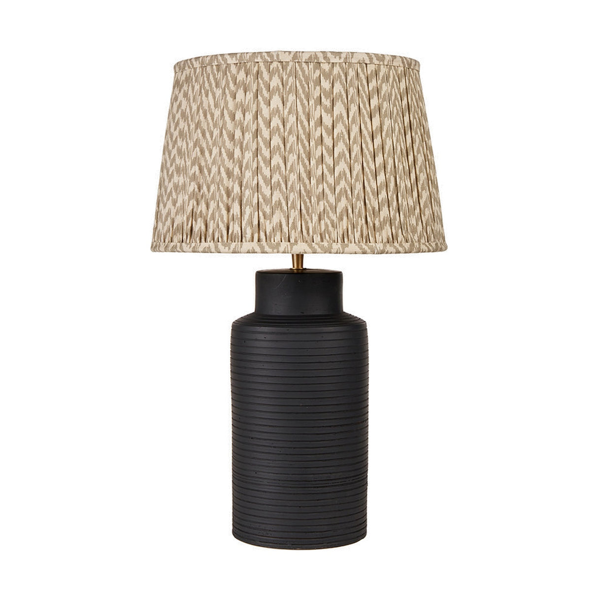 Sierra Black Tall Ribbed Terracotta Table Lamp Base - 41cm