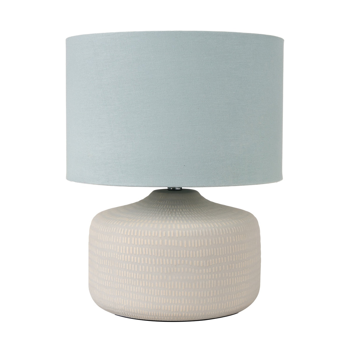 Kai Duck Egg Blue Textured Ceramic Table Lamp - 34cm