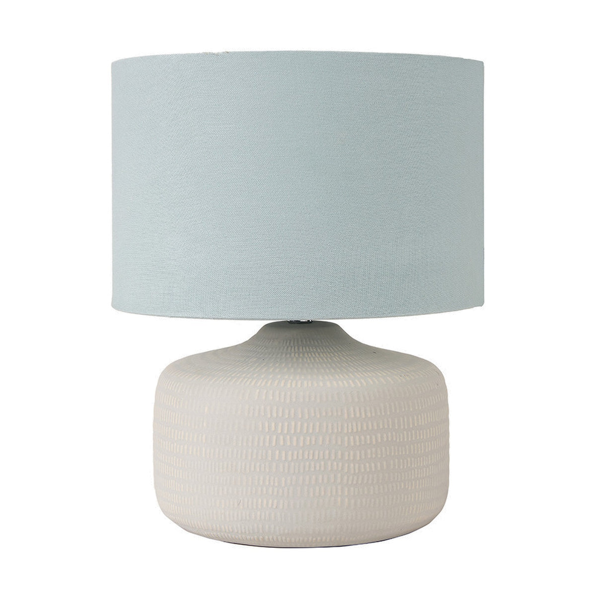 Kai Duck Egg Blue Textured Ceramic Table Lamp - 34cm