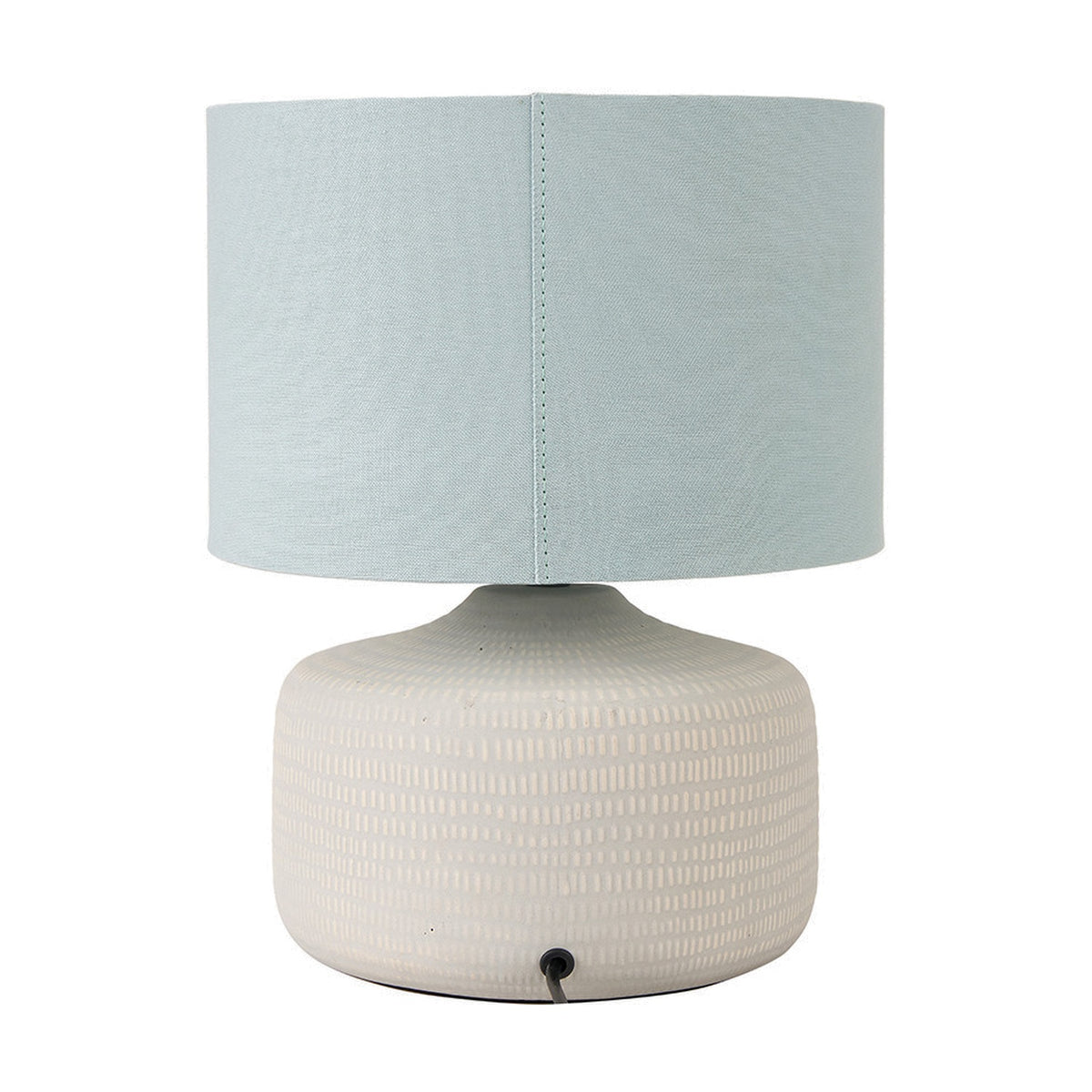 Kai Duck Egg Blue Textured Ceramic Table Lamp - 34cm
