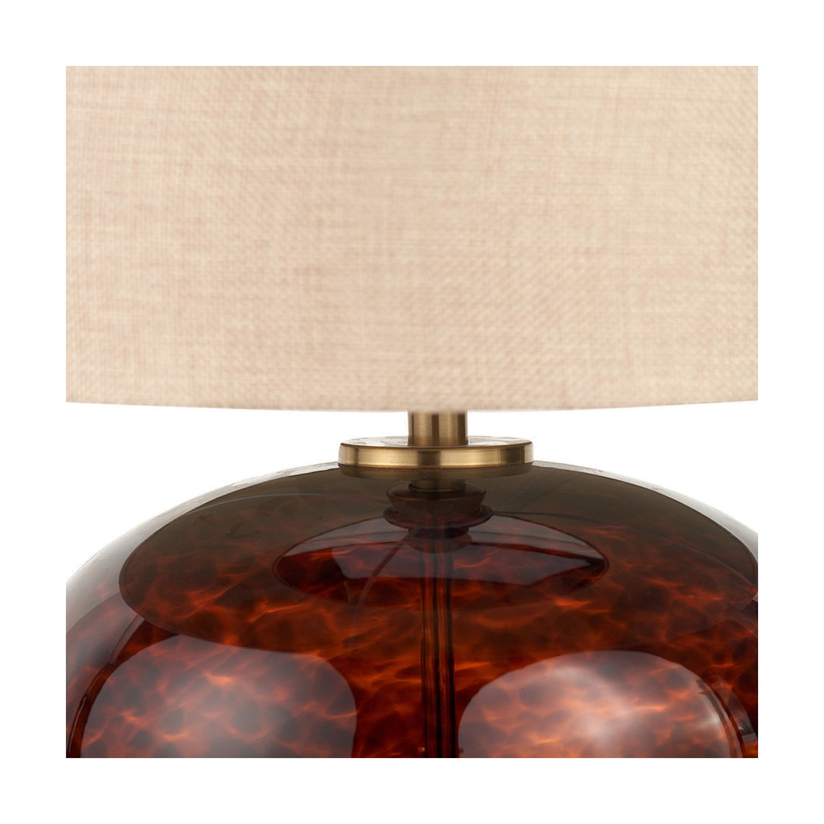 Lucien Tortoiseshell Brown Glass Table Lamp - 44cm