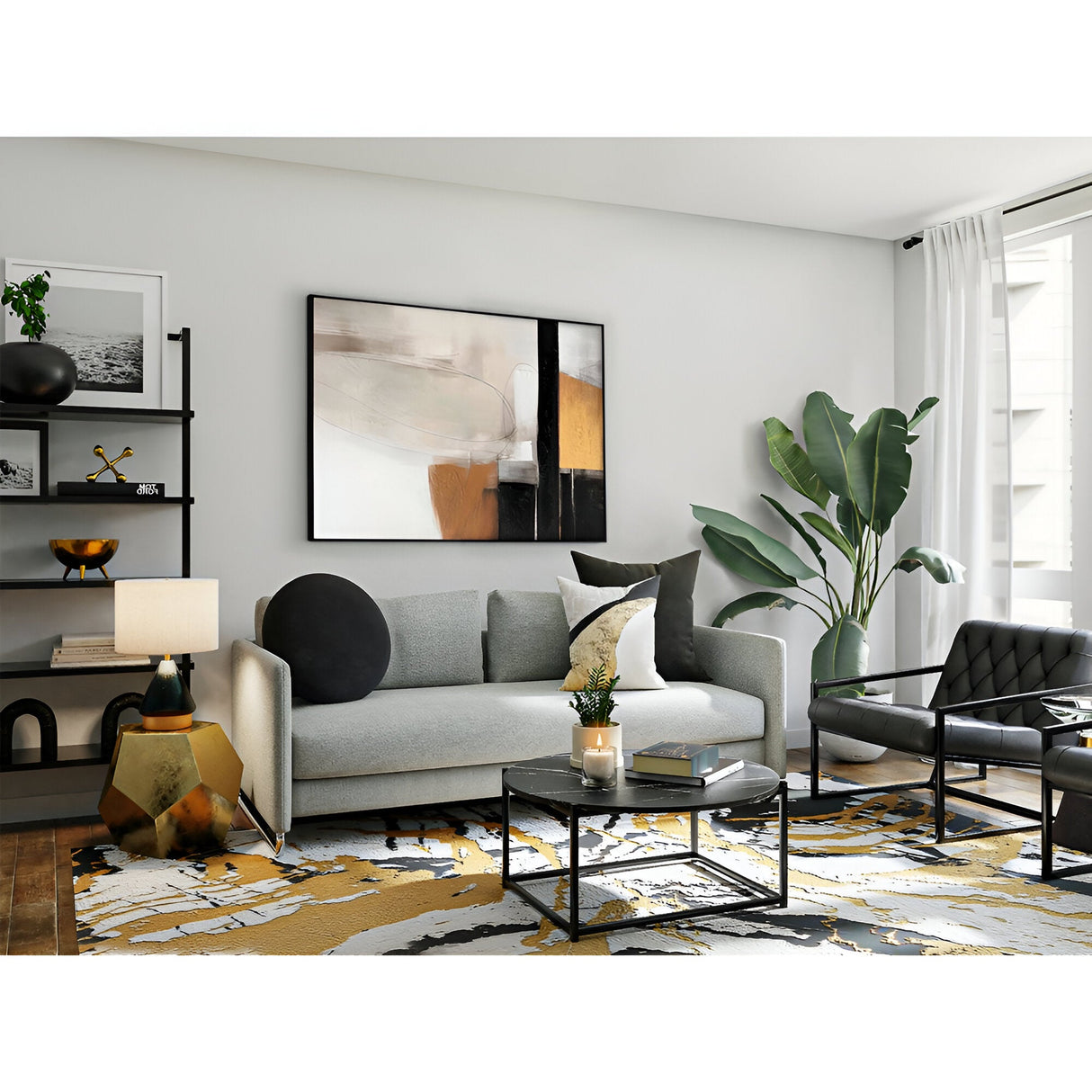 Espacios I Abstract Composition Acrylic Painting - 90x120cm