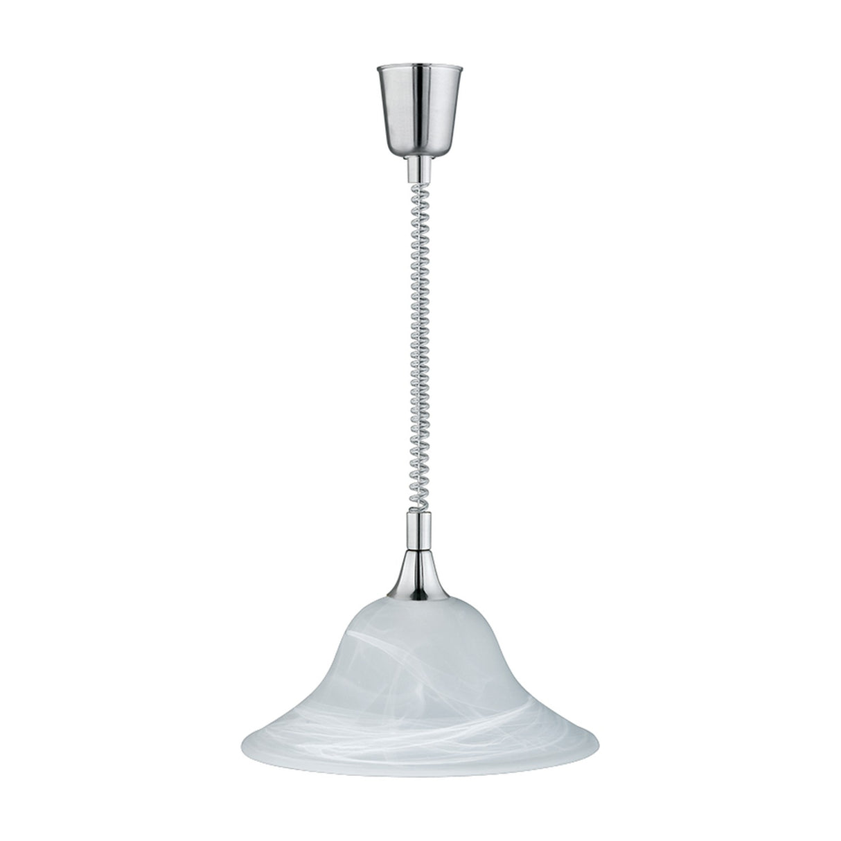 Viola Glass Pendant – Satin Nickel