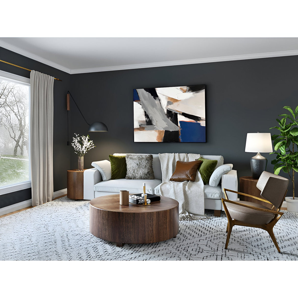 Espacios II Abstract Composition Acrylic Painting - 90x120cm