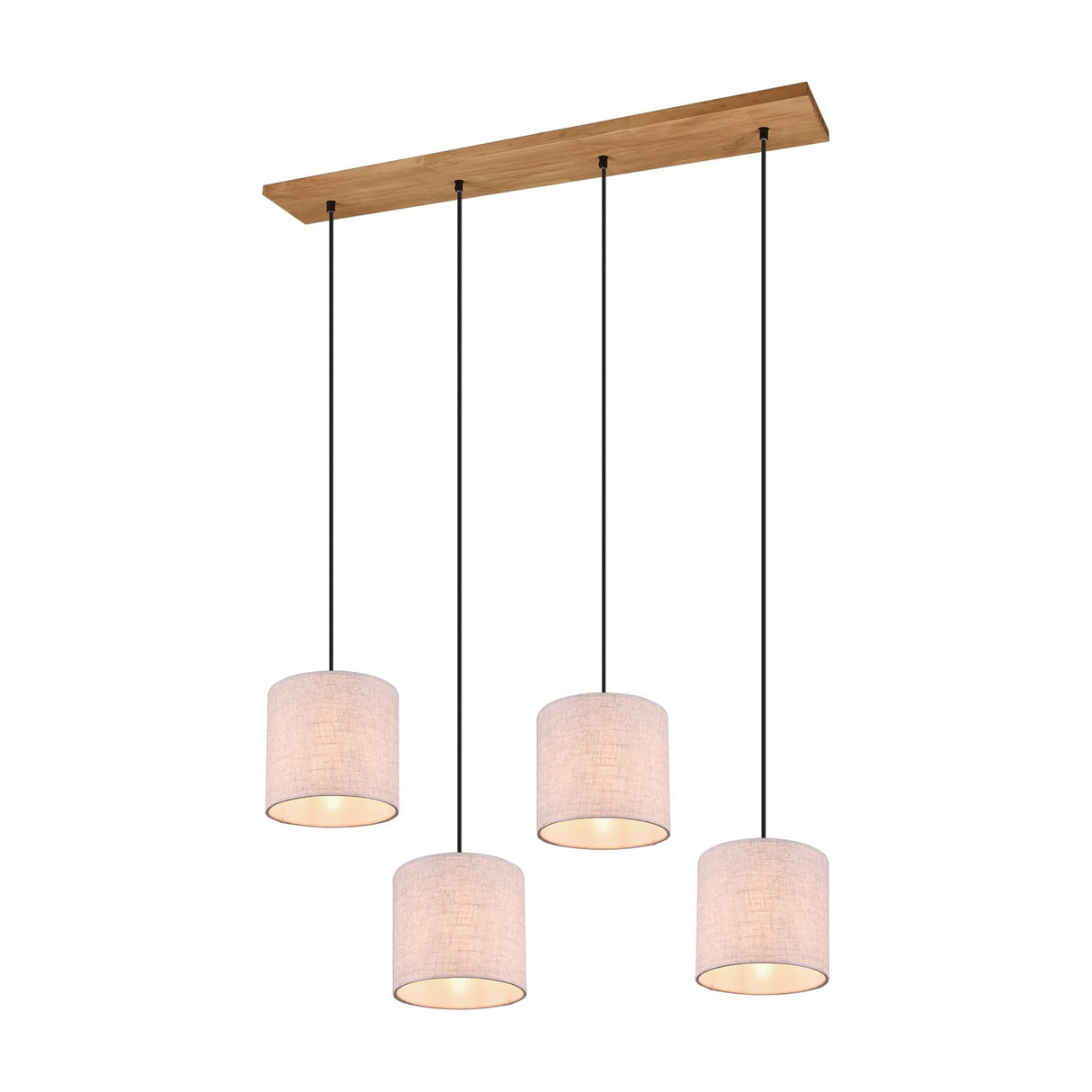 Elmau 4 Light Wooden Chandelier – Antique Nickel