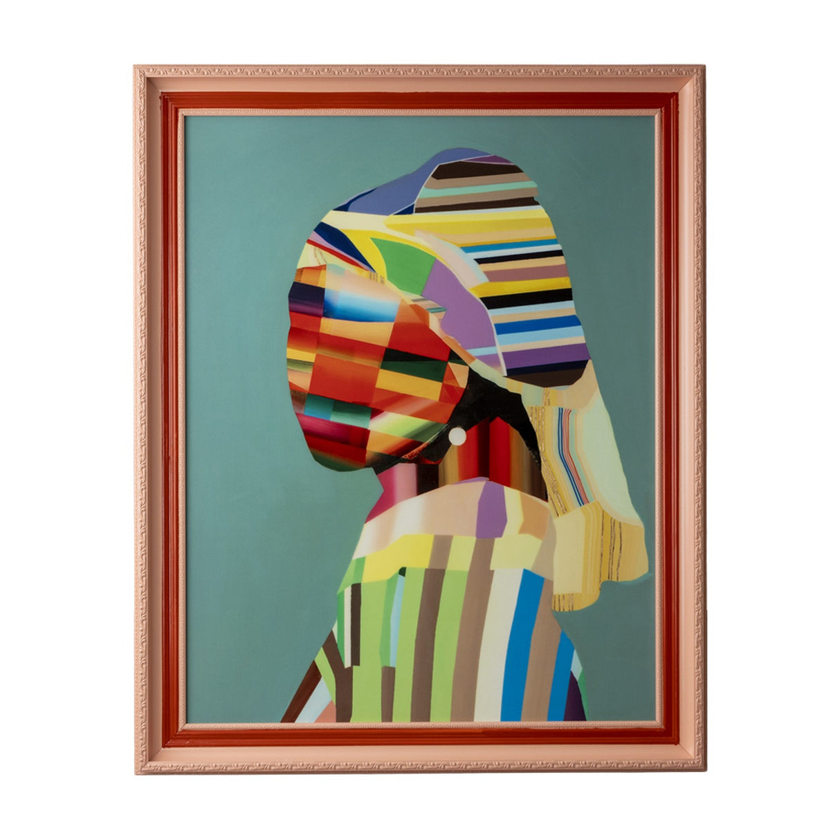 Joven Con Perla Pop Canvas Wall Art - Black