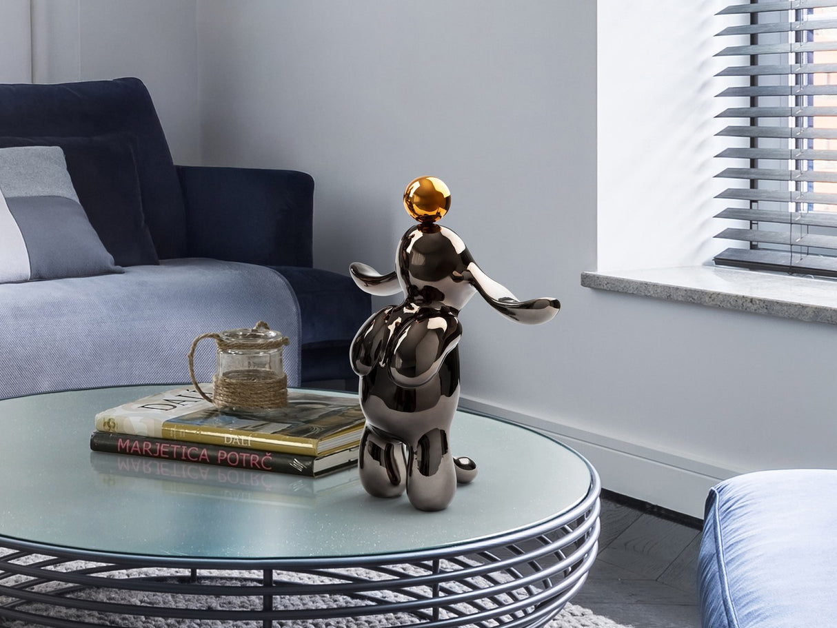 Conejo Small Sculpture - Grey and Orange