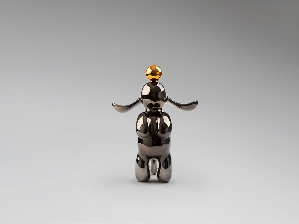 Conejo Small Sculpture - Grey and Orange