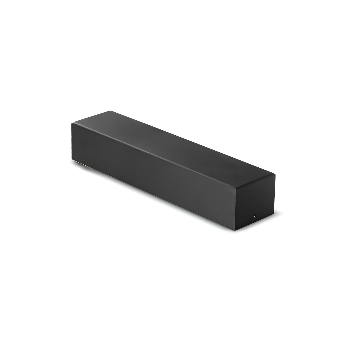 The Prismatic Driver Box - Black, 33cm, is a long rectangular box with smooth edges and a sturdy metal casing, positioned against a plain white background.