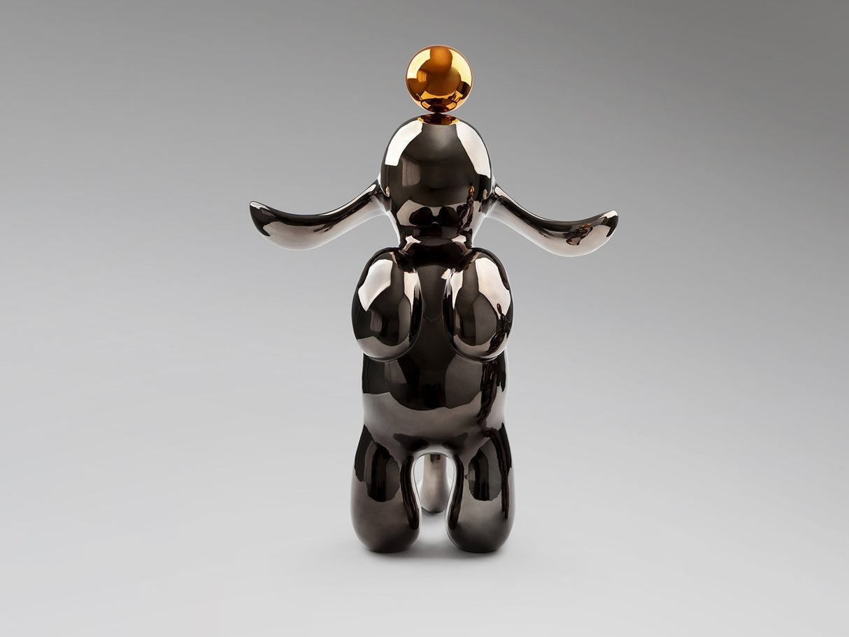Conejo Sculpture - Grey and Orange