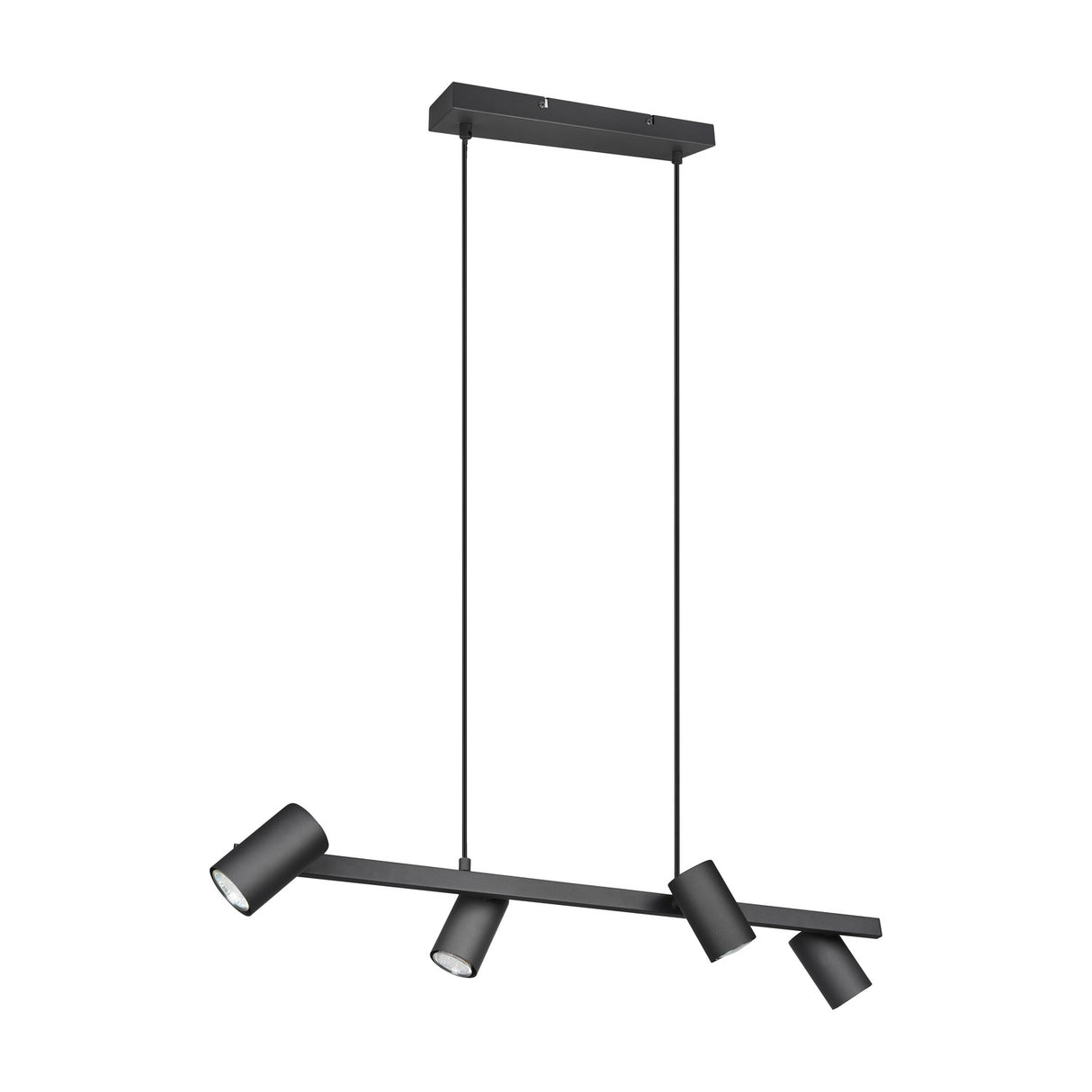 Marley 4 Light Linear 80cm Chandelier – Matt Black