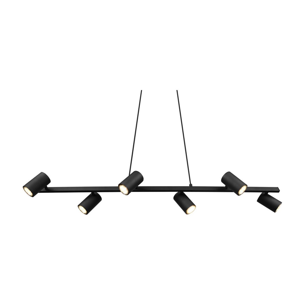Marley 6 Light Linear Chandelier – Matt Black