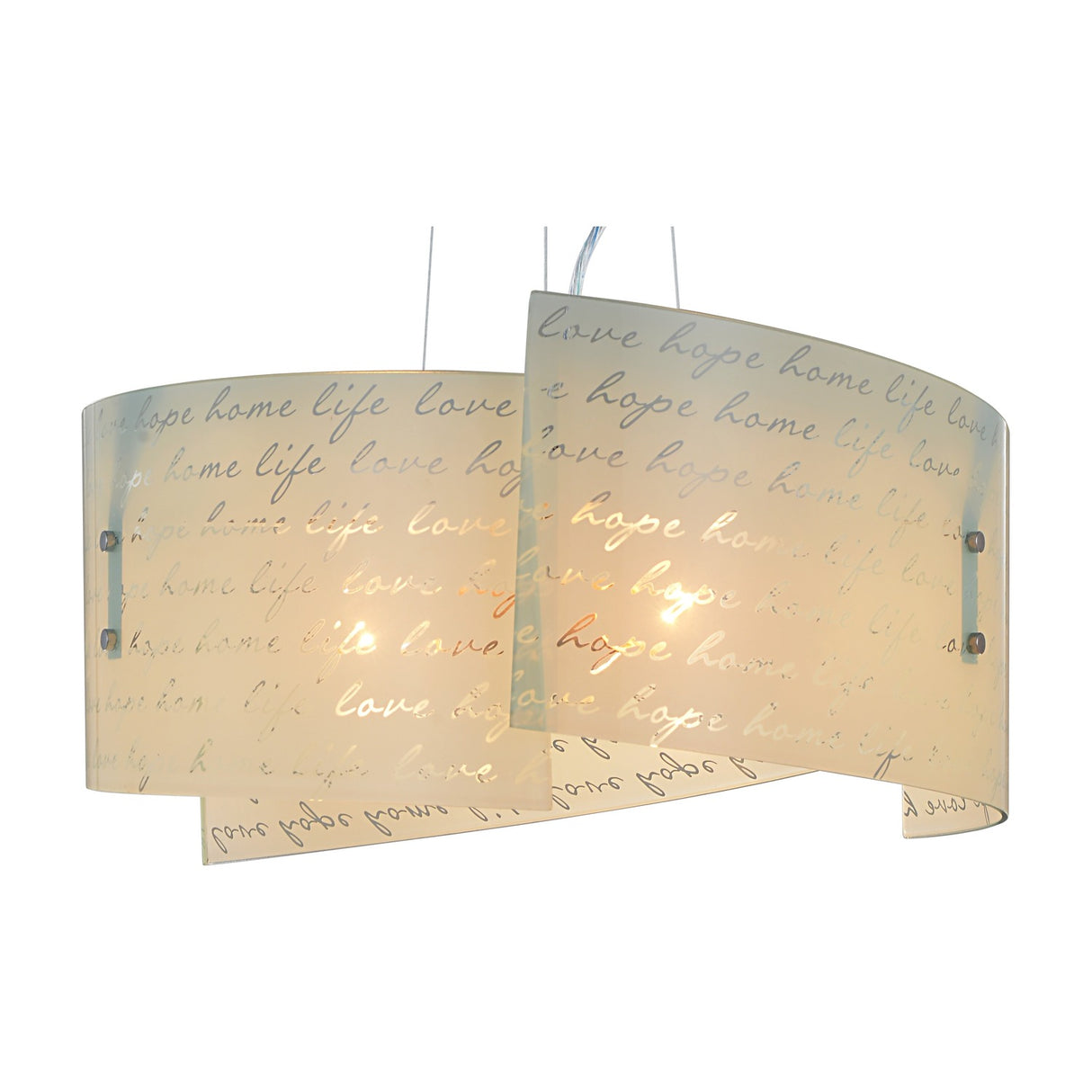 Signa 3 Light Glass Chandelier – White