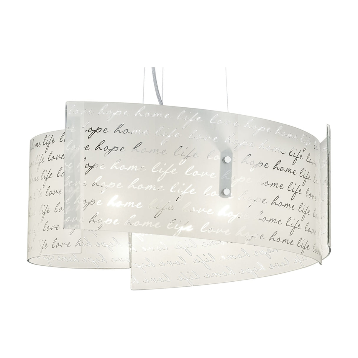 Signa 3 Light Glass Chandelier – White
