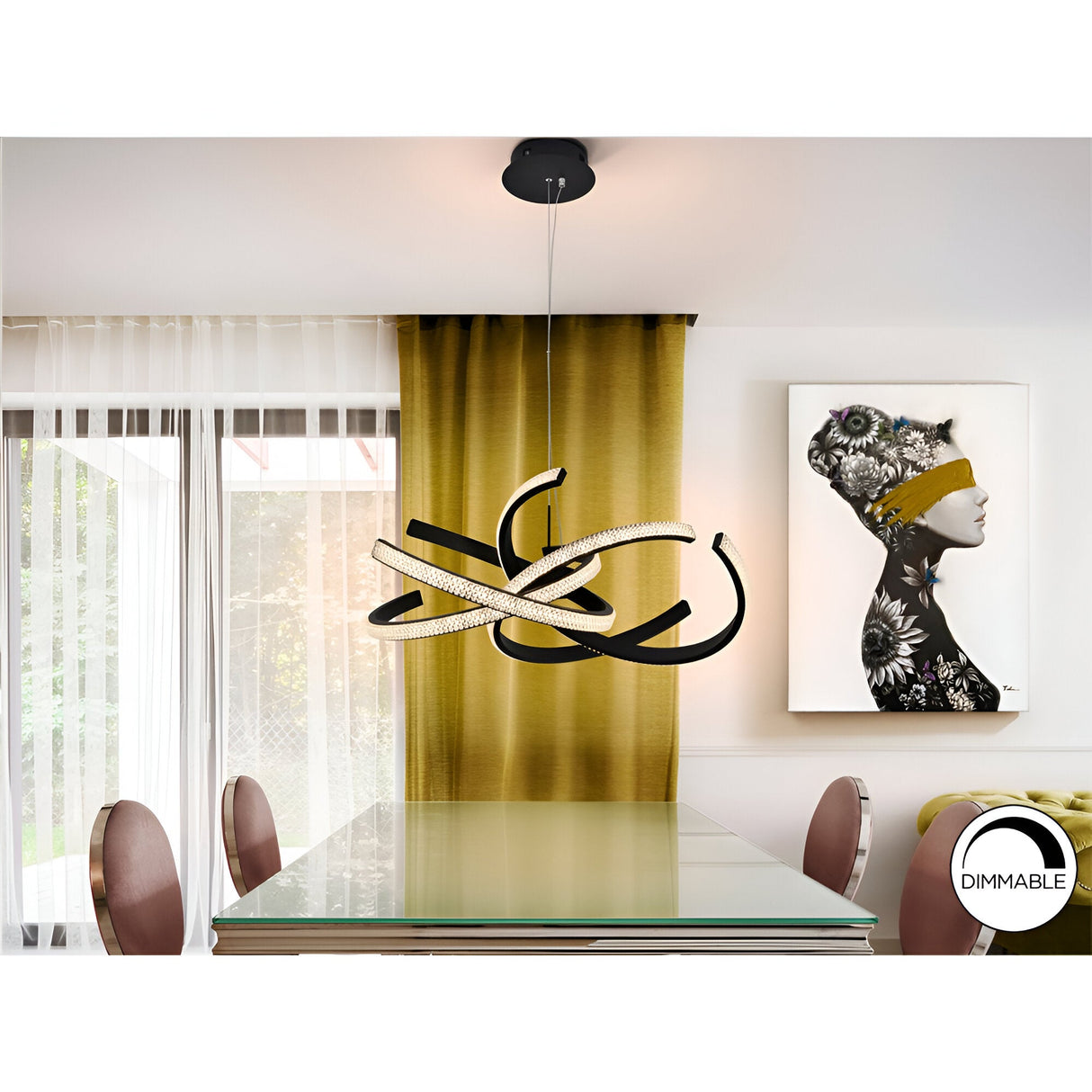 Ring II LED Suspension Light 43W 3000K - Matte Black