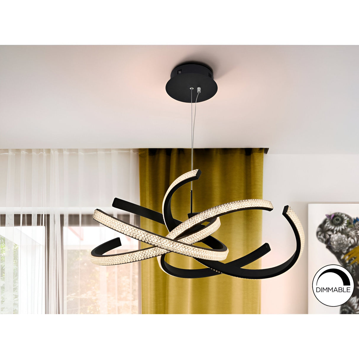 Ring II LED Suspension Light 43W 3000K - Matte Black