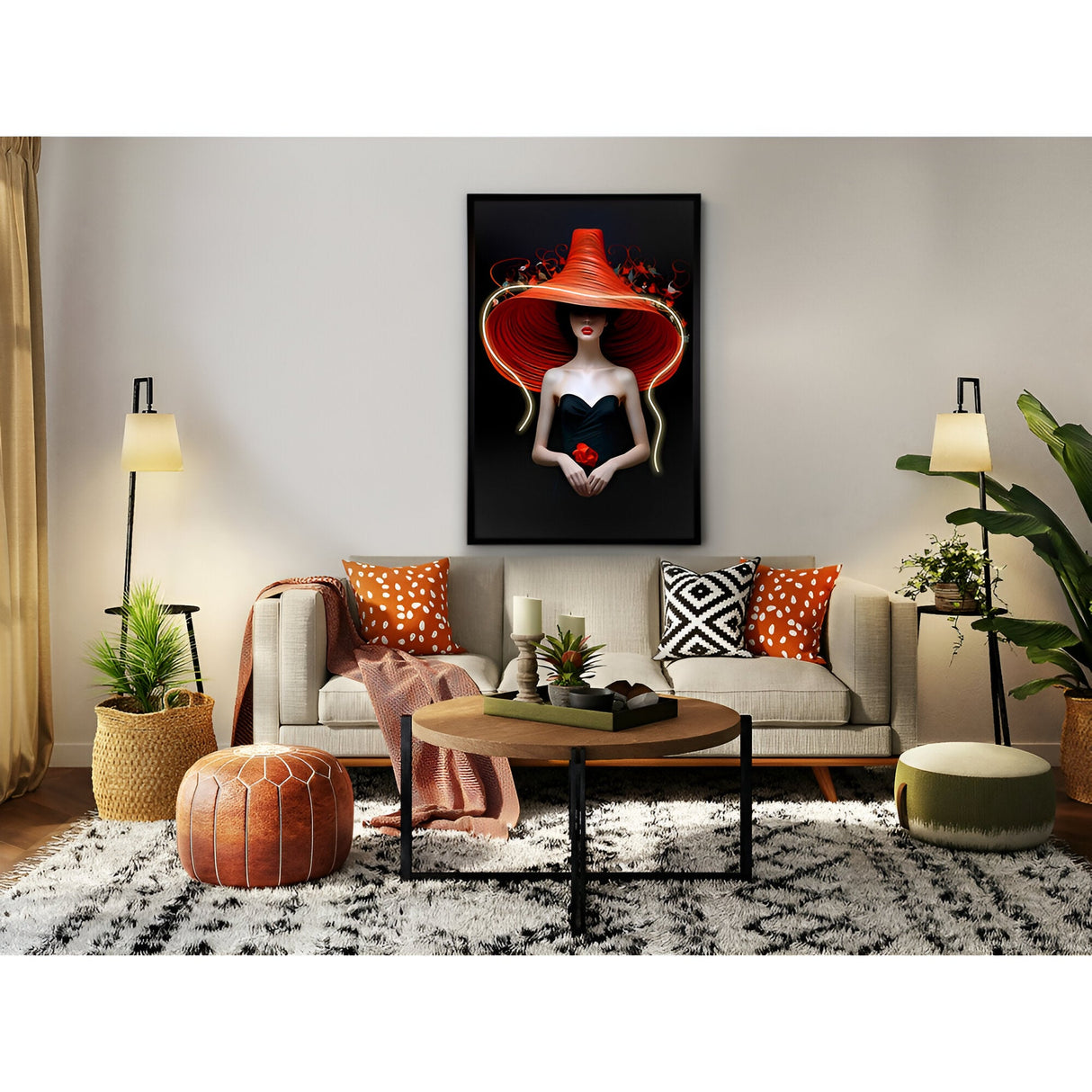 Tocado Futuristic LED Portrait Photography Print - 80x120cm