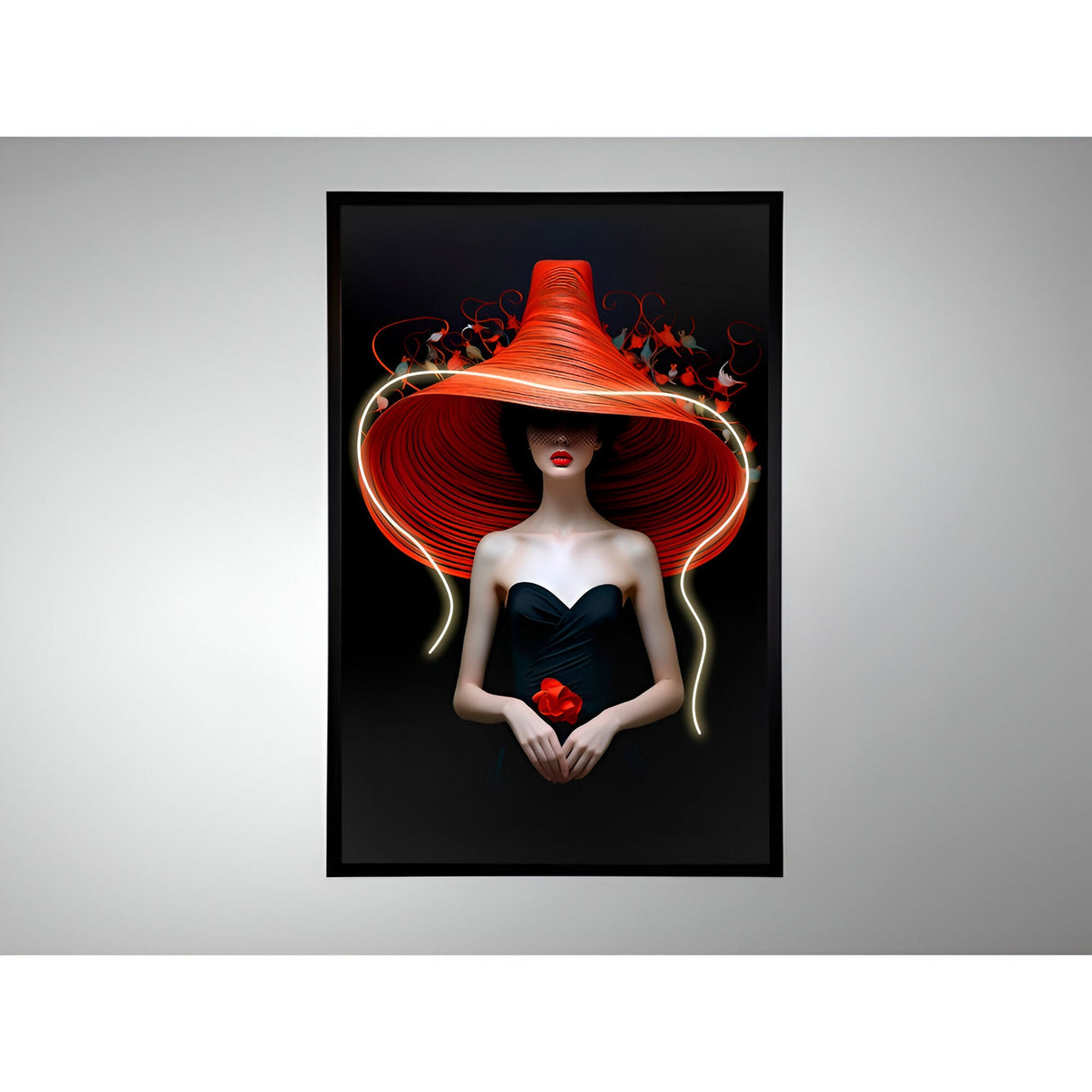 Tocado Futuristic LED Portrait Photography Print - 80x120cm