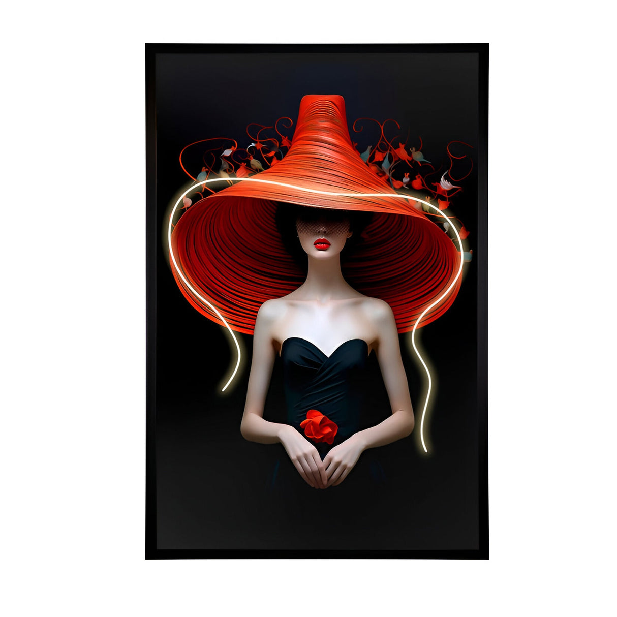 Tocado Futuristic LED Portrait Photography Print - 80x120cm