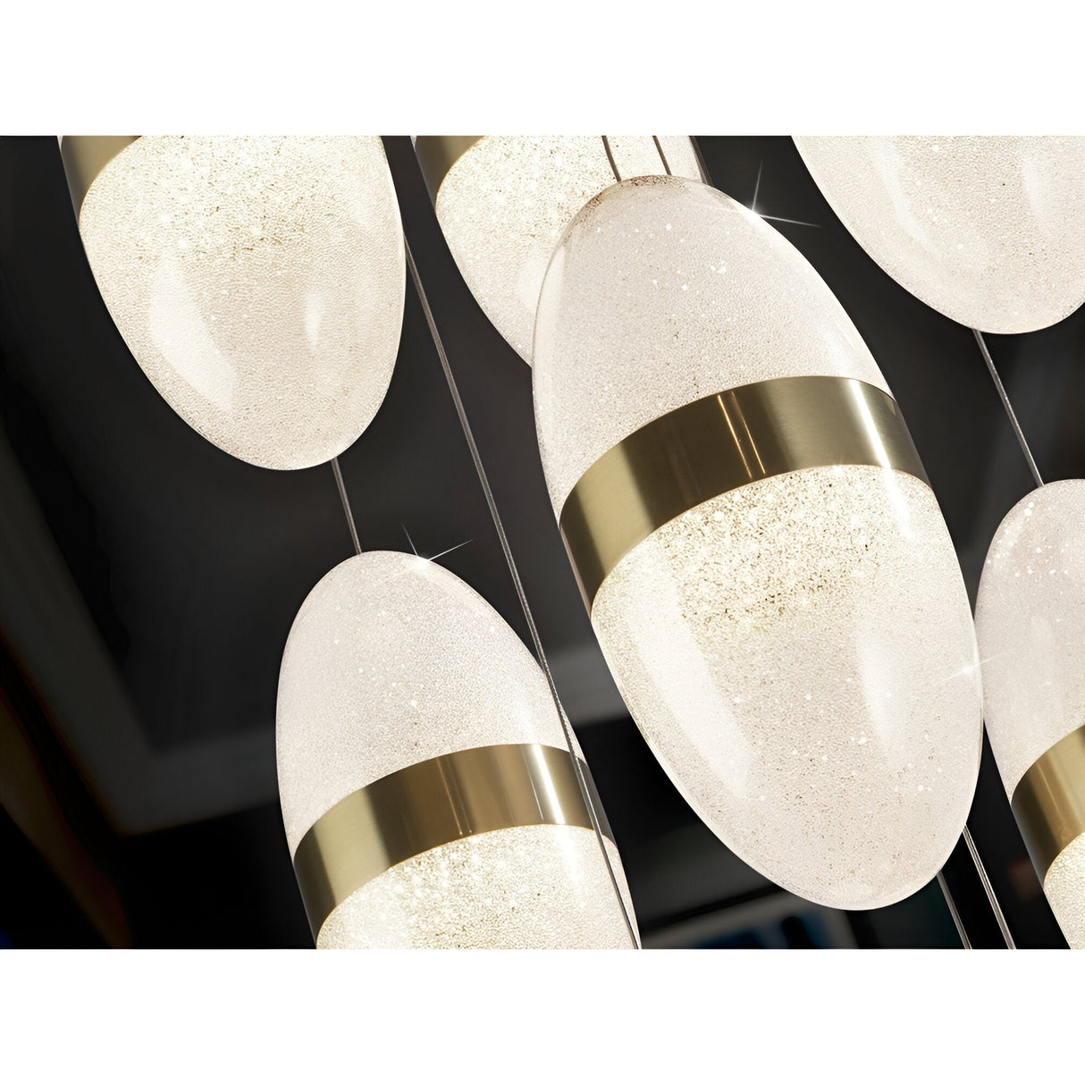 Garden 9 Light Dimmable LED Cluster Pendant Light 54W 3000k - Gold/White