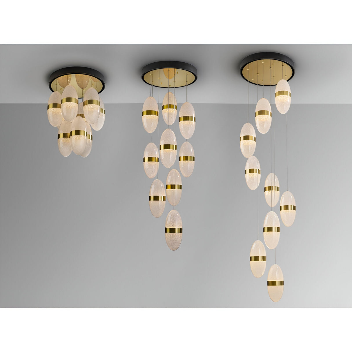 Garden 9 Light Dimmable LED Cluster Pendant Light 54W 3000k - Gold/White