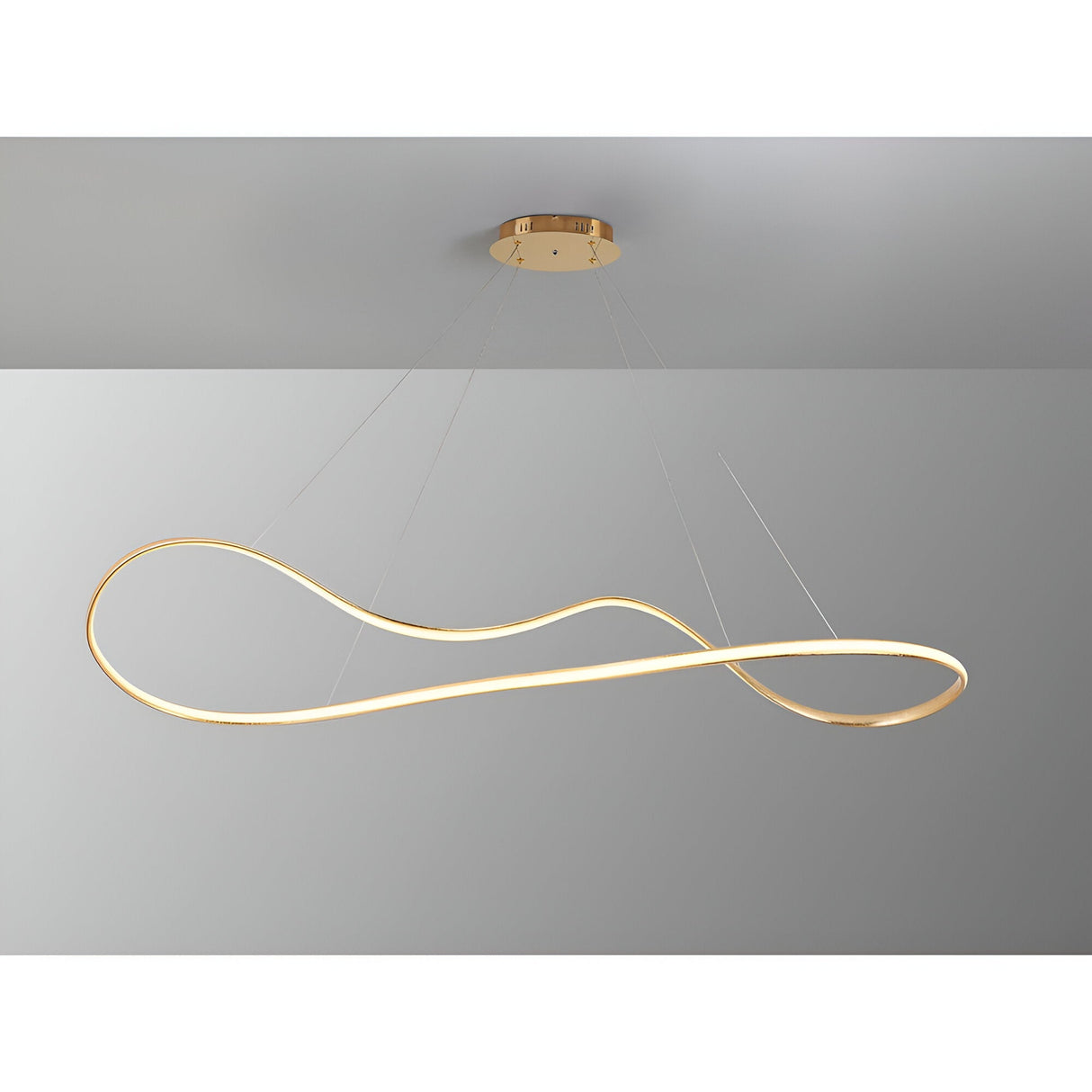 Simphony CCT Dimmable LED Light Linear Suspension - Gold (With Remote Control)