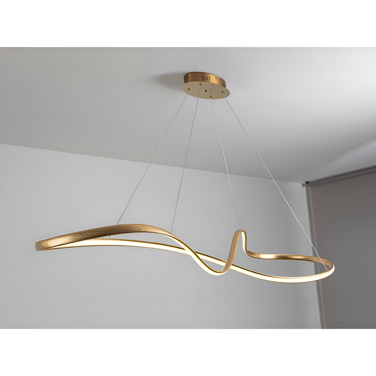 Simphony CCT Dimmable LED Light Linear Suspension - Gold (With Remote Control)