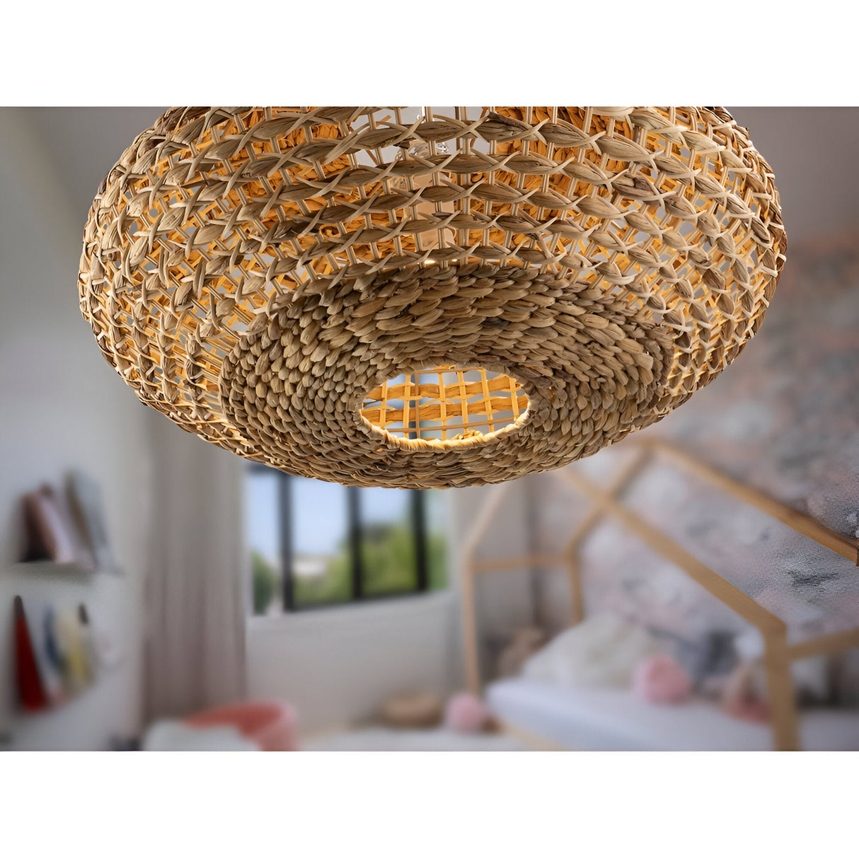 Nana Large 1 Light Rattan Pendant - Light Brown