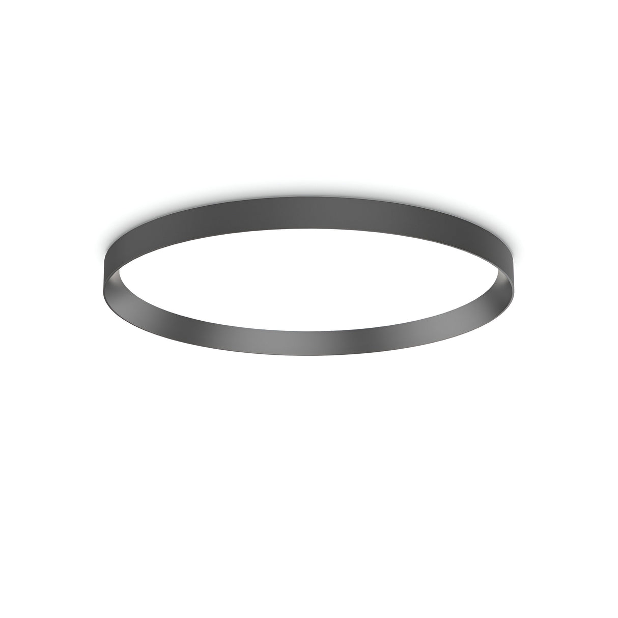 Introducing the Spark LED Flush Light 53W 4000K, featuring a modern and minimalist design with a sleek black finish on a white background, providing energy-efficient lighting. Measuring 60cm in diameter, this light perfectly blends style and functionality.