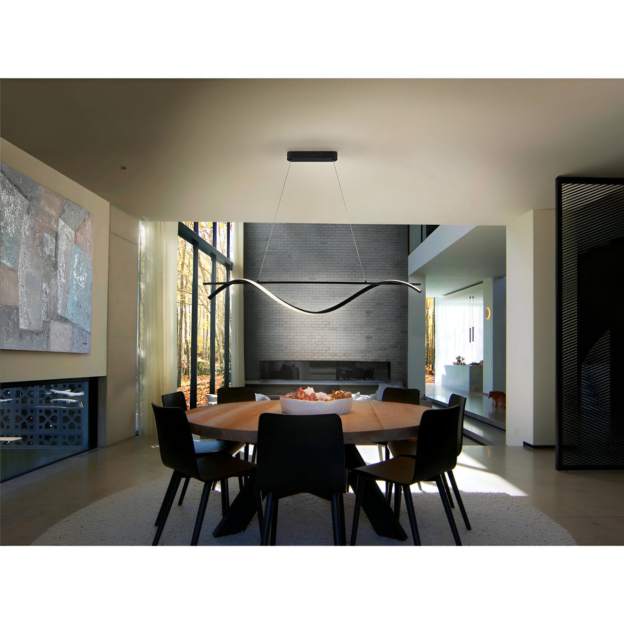 Asure LED Light Linear Suspension 48W 3000K - Black